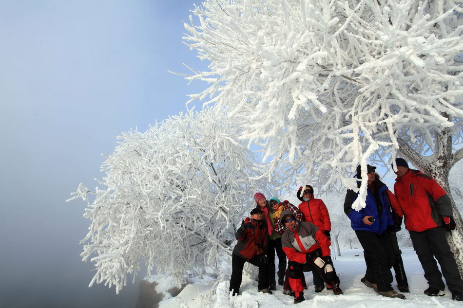 Snow-coated island draws crowds