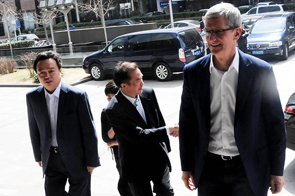 Apple's CEO Tim Cook's eight visits to China