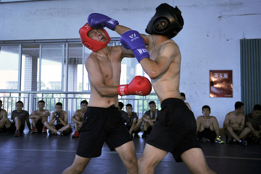 Kickboxing and throwing punches: Welcome to flight security training
