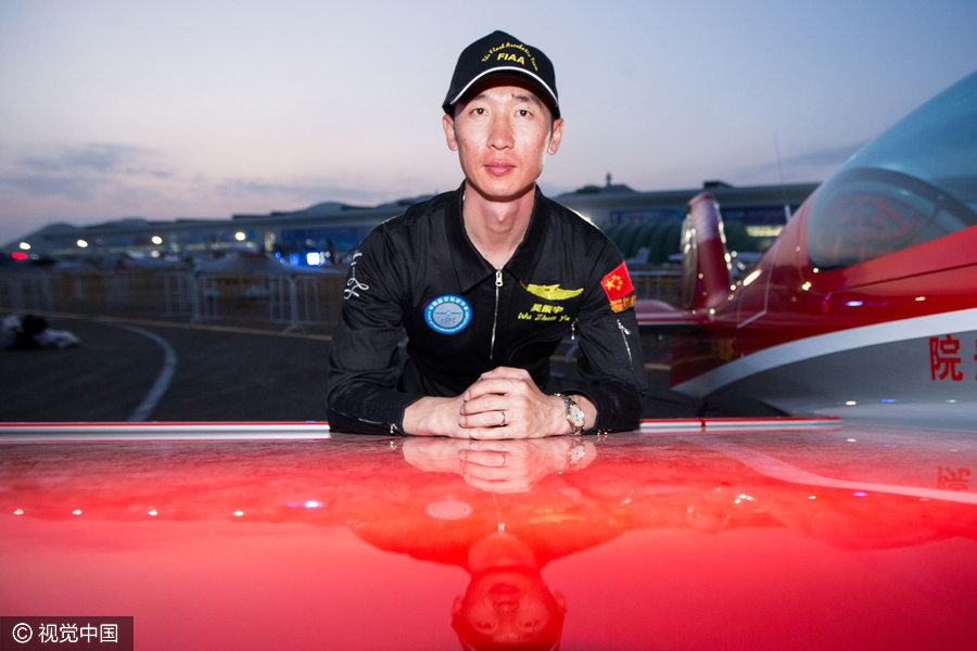 Chinese captain takes off at Air Show China in Zhuhai
