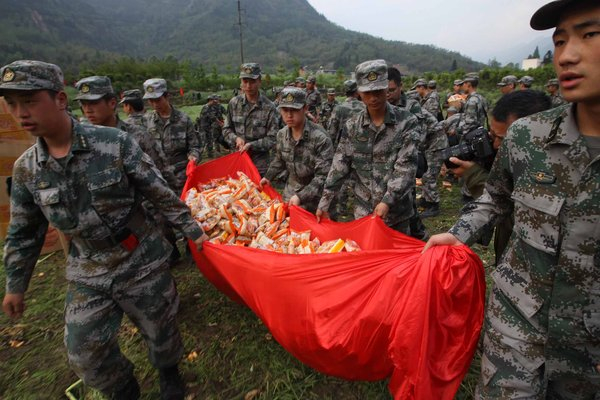 Quake takeaway from China's Air Force