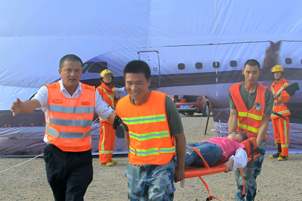 Emergency rescue drill held in NW China