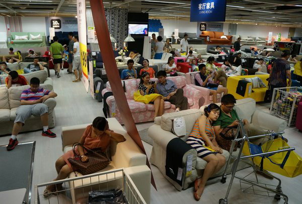 IKEA sofas among top places for cool down