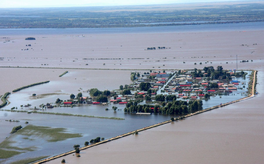 Relief efforts for flood area in NE China