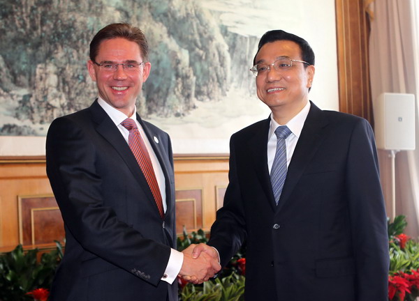 Premier Li meets European leaders