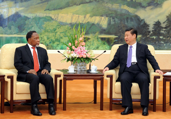 Chinese president meets S. Africa's deputy president