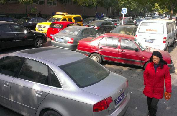 Epic shortage of parking in Beijing