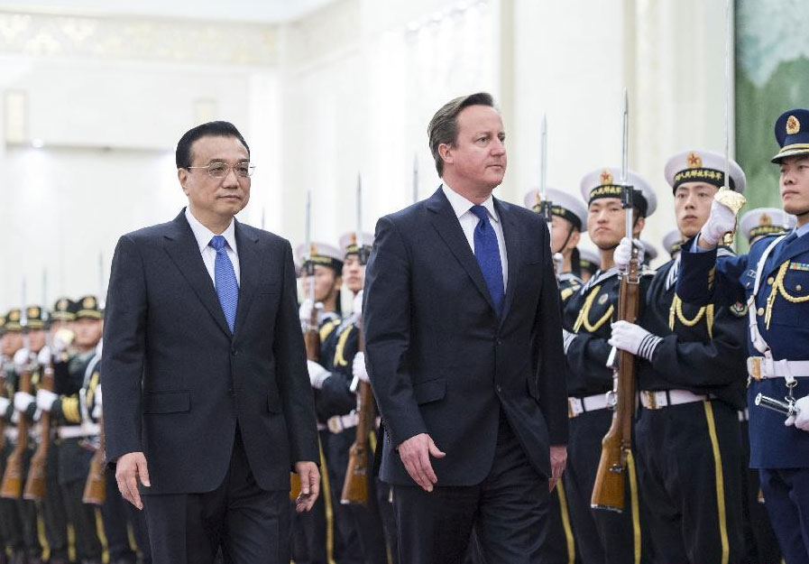 Chinese premier meets Britain's Cameron