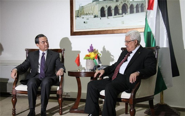 Chinese FM, Abbas meet on Palestine-Israel talks