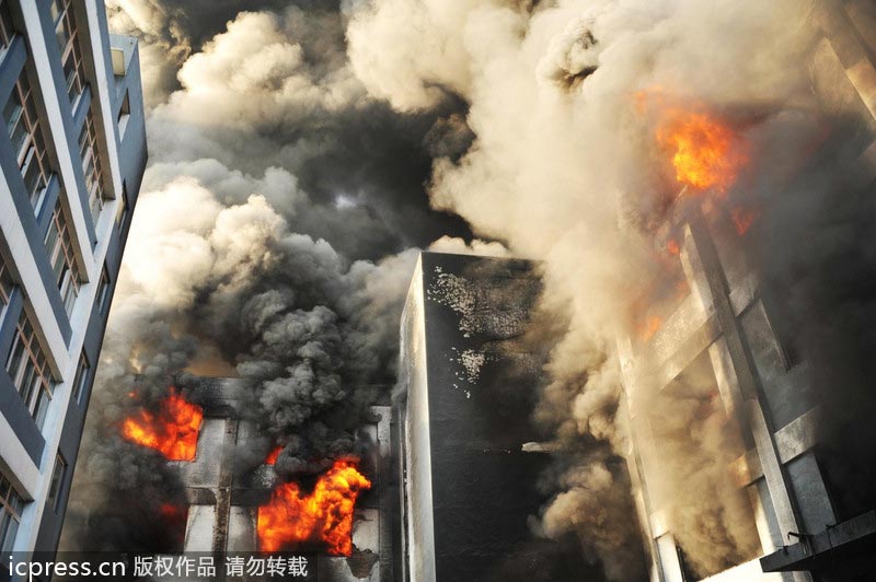 Blaze in East China put out