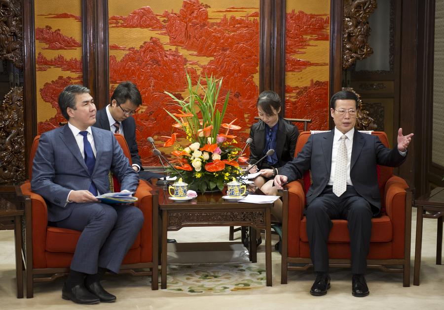 Chinese vice-premier meets Kazakh counterpart