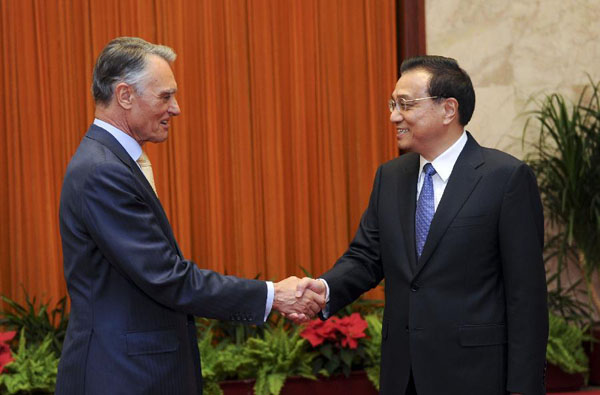 Chinese premier meets with Portuguese president