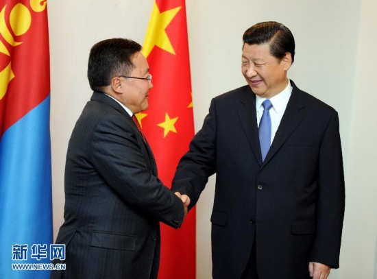 China's Xi meets Mongolian president in Shanghai