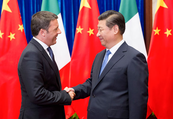 China, Italy pledge efforts to cement partnership
