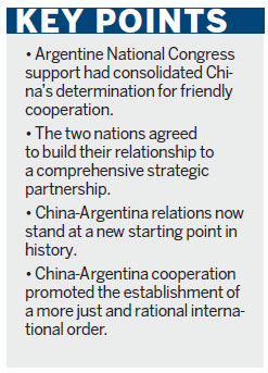 Xi: Ties with Buenos Aires stand 'at new starting point'