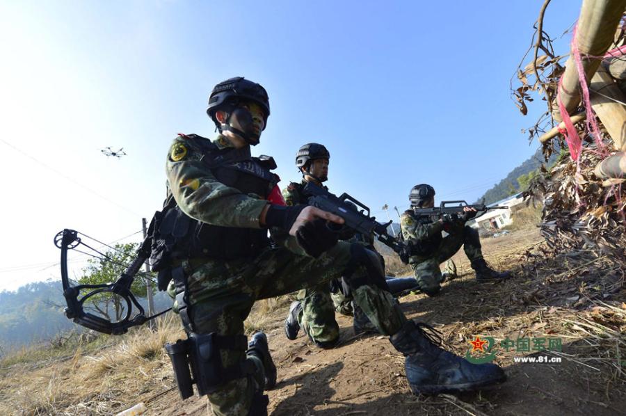Police frontier force conducts military exercise