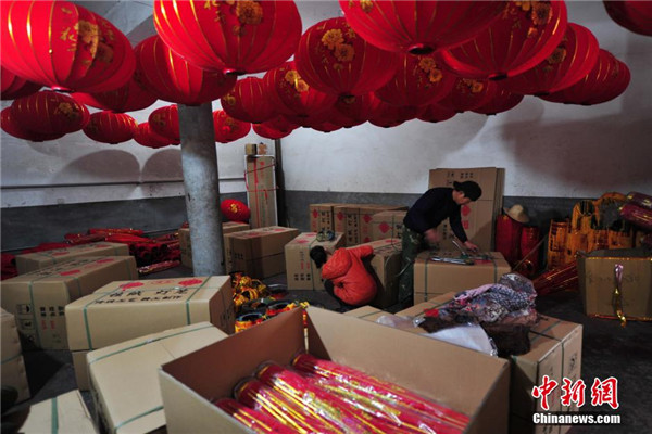 Village that lights up Chinese New Year