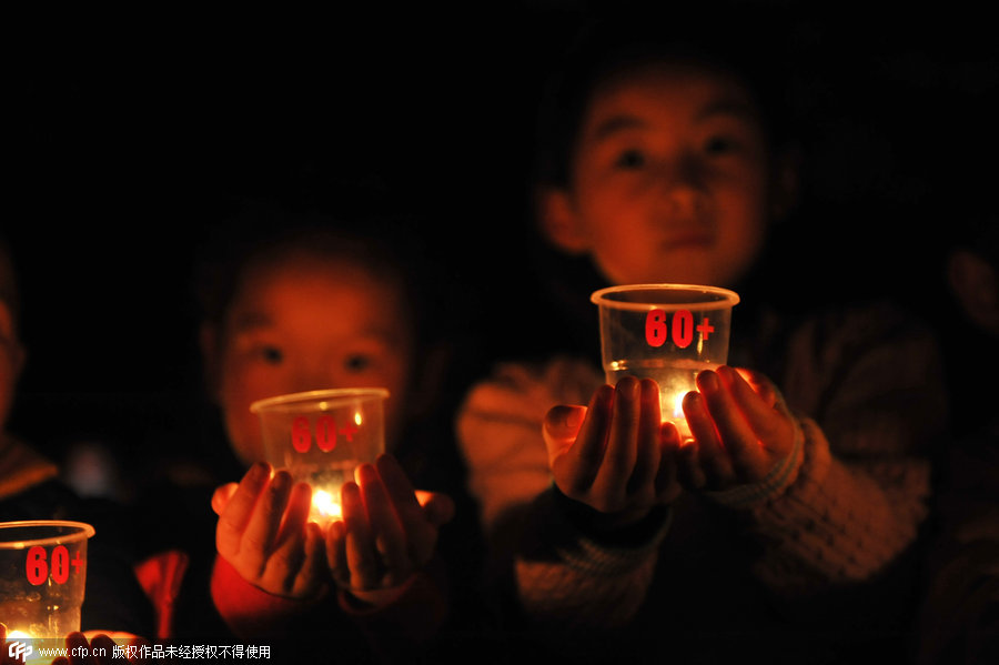 Students show support for Earth Hour