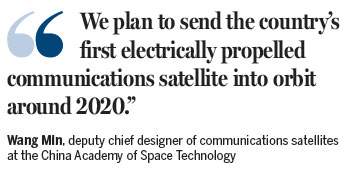Electrically propelled satellite being planned