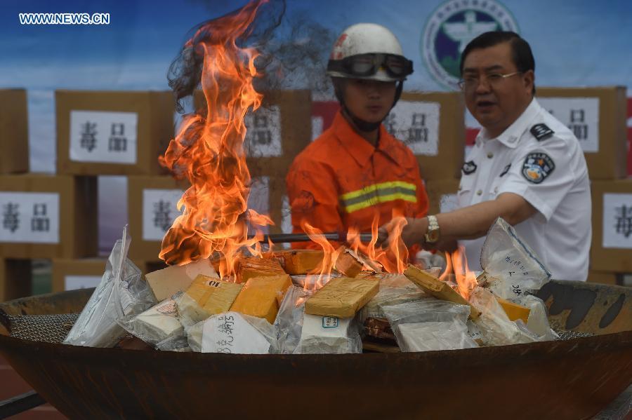 More than 1,200 kgs of drugs destroyed in SW China