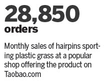 Grass hairpins make business profits shoot up