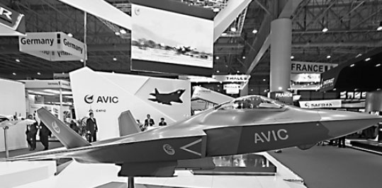Model fighter jet on display in Dubai