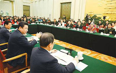 In photos: What Xi said to NPC in the past three years