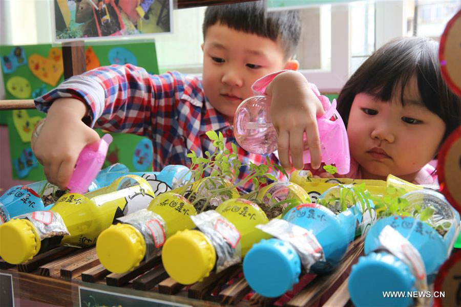Kindergarten in C China brings spring to classroom