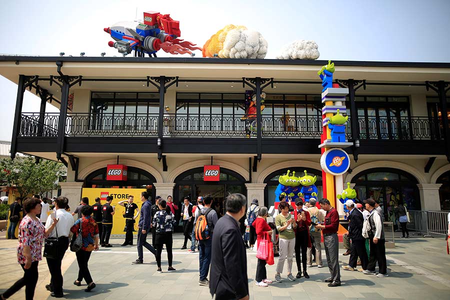 Lego opens world's largest store at Shanghai Disney