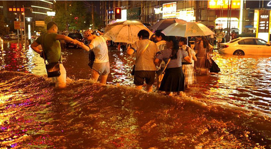 Xi'an battered by summer downpours