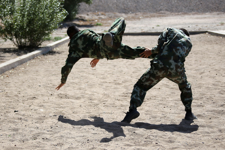 Rough and tough world of soldiers' training