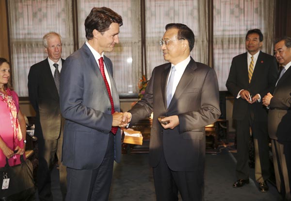 Special gift from Canada's Trudeau to Premier Li