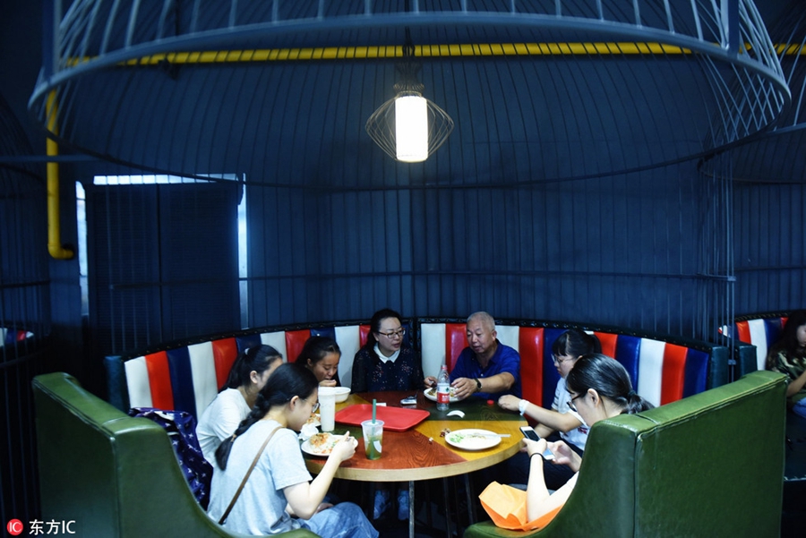 Industrial-style canteen surprises university students