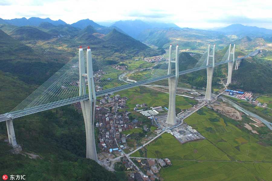 World's first multiple-span cable-stayed bridge to open in Hunan