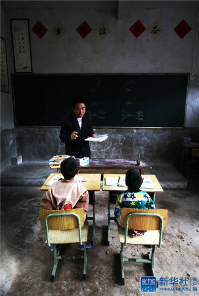 Teacher's spirit keeps village school open, only 2 students left