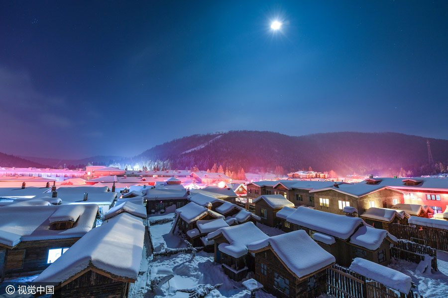 Snow village, a farm turns fairy tale world in Heilongjiang