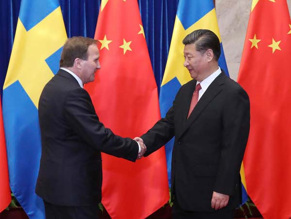 Chinese president calls for stronger ties with Sweden