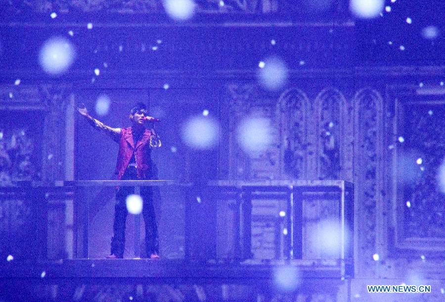 Singer Jay Chou gives concert in Taipei, SE China's Taiwan