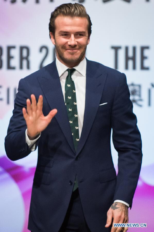 David Beckham attends promotional event in Macao