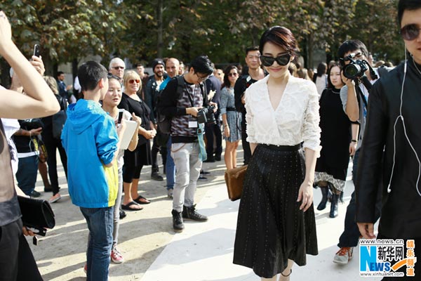 Xu Qing at 2015 S/S Valentino show