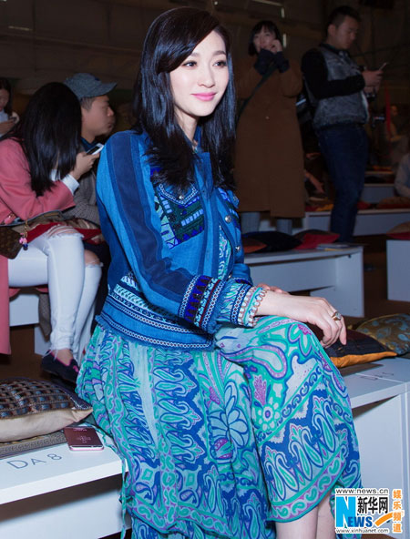 Actress Li Xiaoran attends Milan Fashion Week