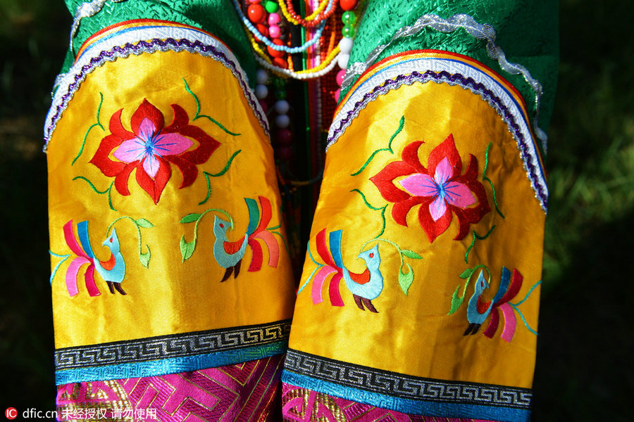 Traditional dresses for Yugur women