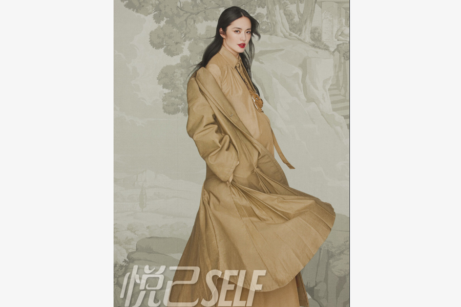 Actress Yao Chen poses for fashion magazine