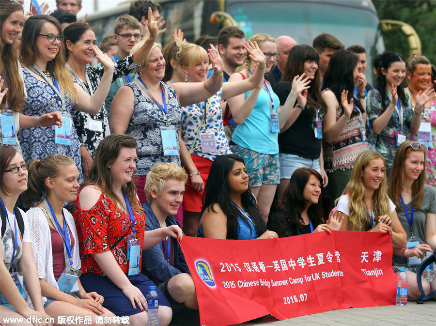 UK students experience Chinese culture in Tianjin