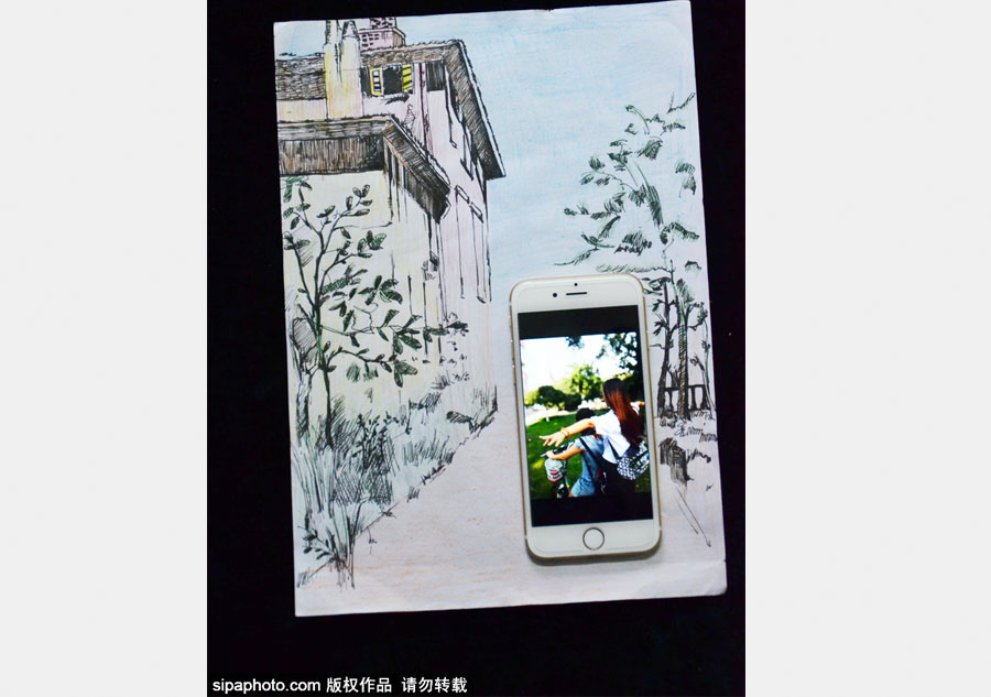 College student paints creative travelogue