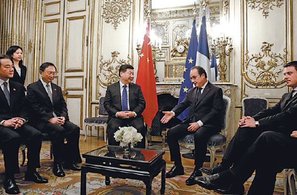 Xi supports efforts by France