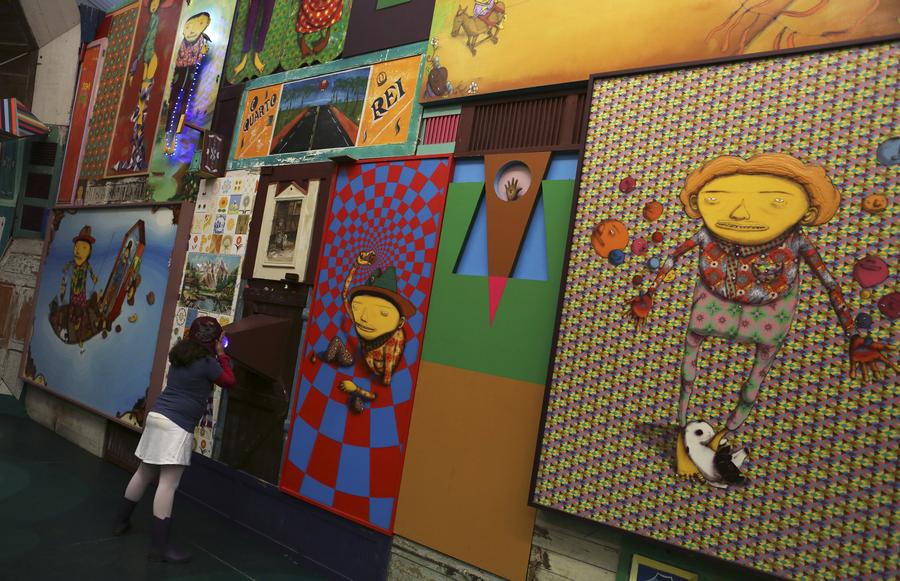 Twin artists 'Os Gemeos' hold exhibition in Sao Paulo