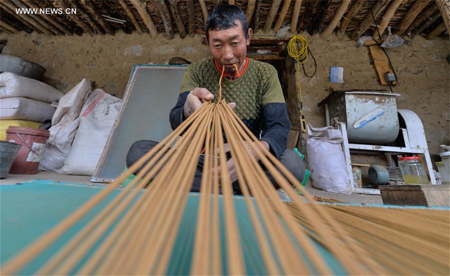 Traditional incense production in Nyemo county, China's Tibet