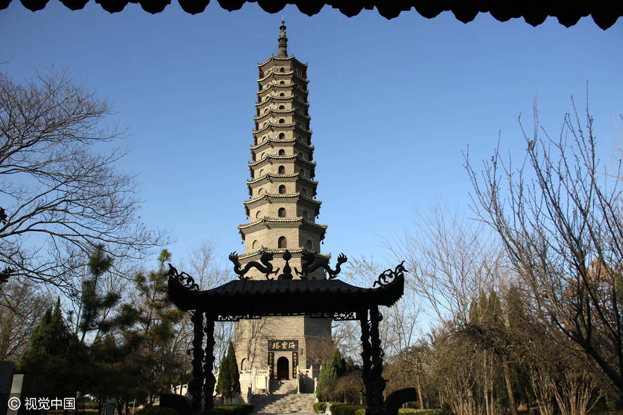 Thousand-year-old pagoda defaced by tourist graffiti