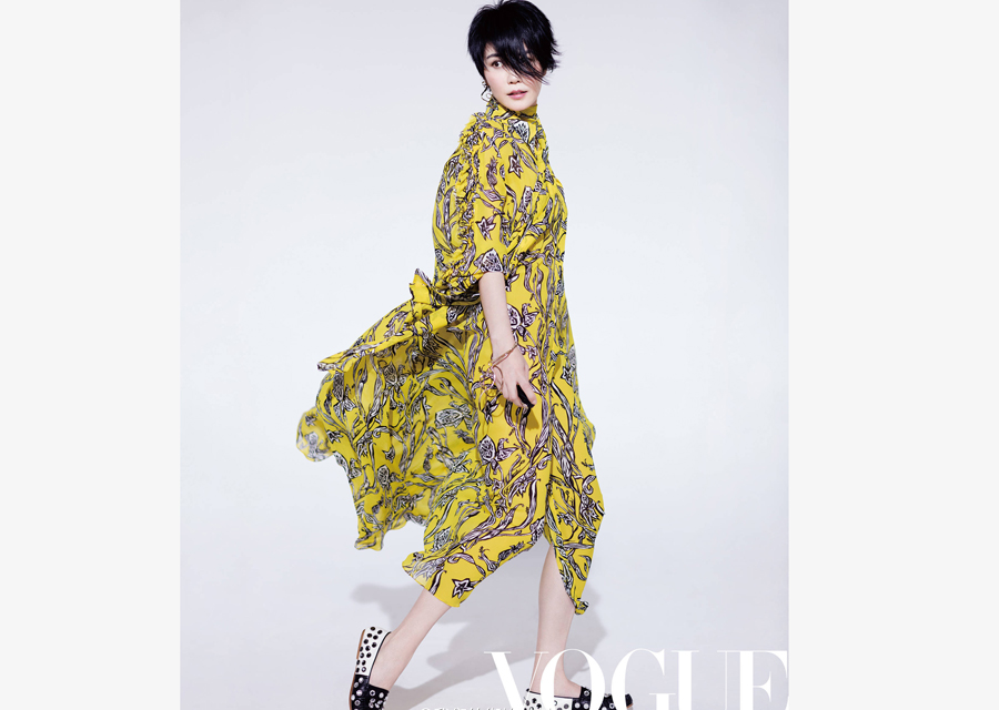 Chinese singer Faye Wong poses for 'Elle' magazine